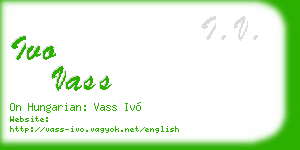 ivo vass business card